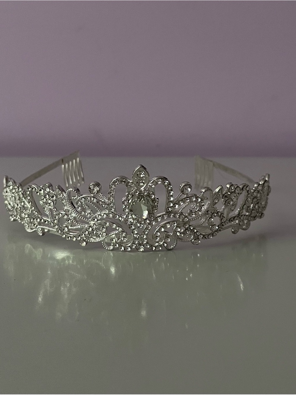 Amazon Silver Crystal Tiara Headband